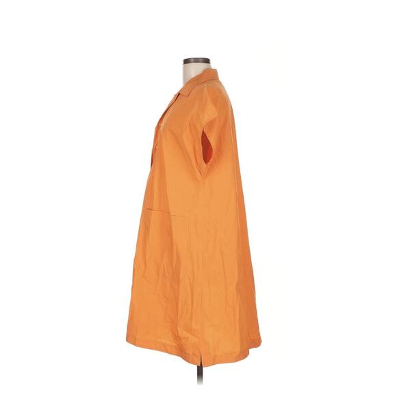 Weekend Max Mara Orange Cotton Poplin Neottia Shift Mini Shirt Dress M - Picture 4 of 9